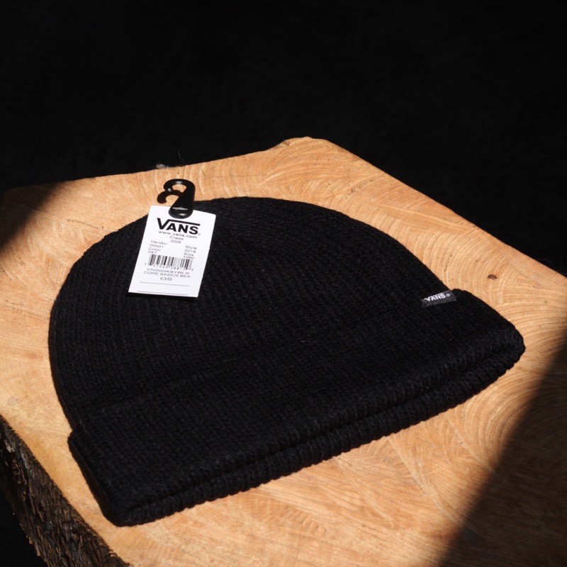 Vans Core Basics Beanie Kupluk Pria Wanita Unisex Original Baru Warna Hitam