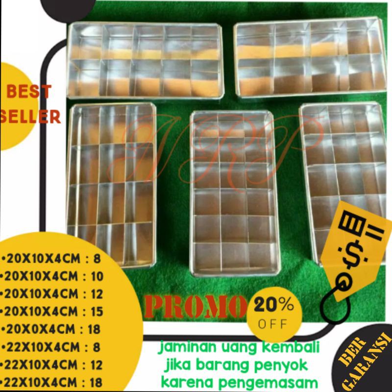 Loyang Brownies Sekat 20x10 / Loyang Sekat Brownies 20x10 BERGARANSI / Loyang Brownies Sekat