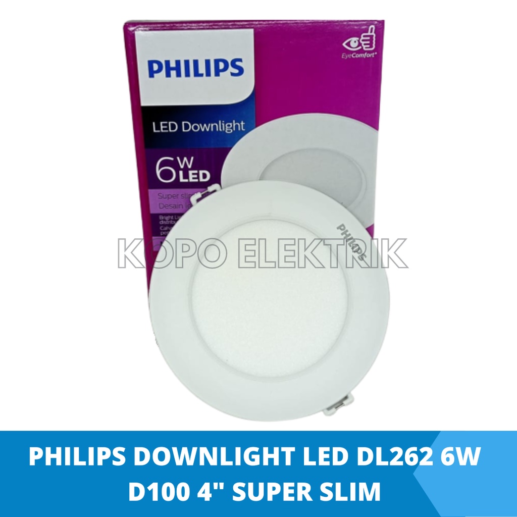 PHILIPS Downlight LED Magneos DL262 6 Watt D100 4&quot; Super Slim Tipis