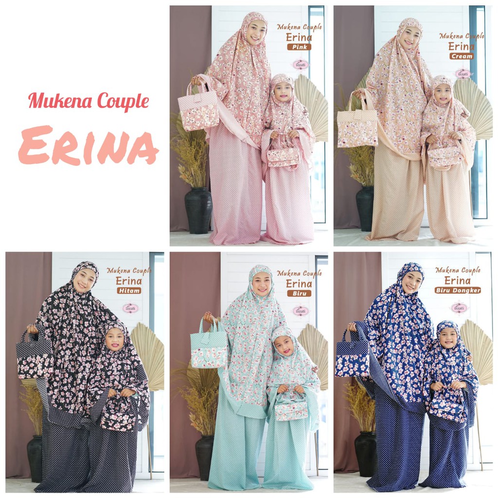 Mukena Couple Ibu dan Anak Erina Katun Rayon