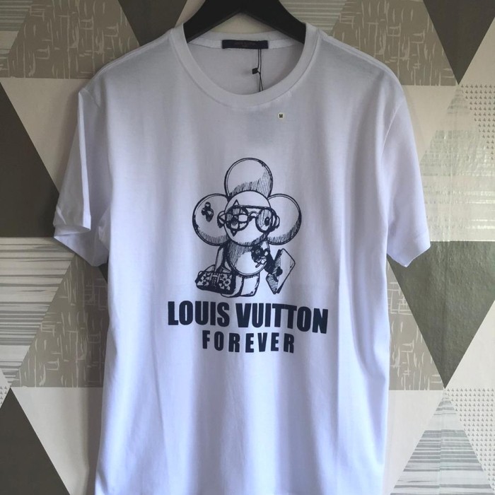 T-SHIRT LV FOREVER WHITE PREMIUM KAOS PRIA LV KAOS WANITA LV MURAH