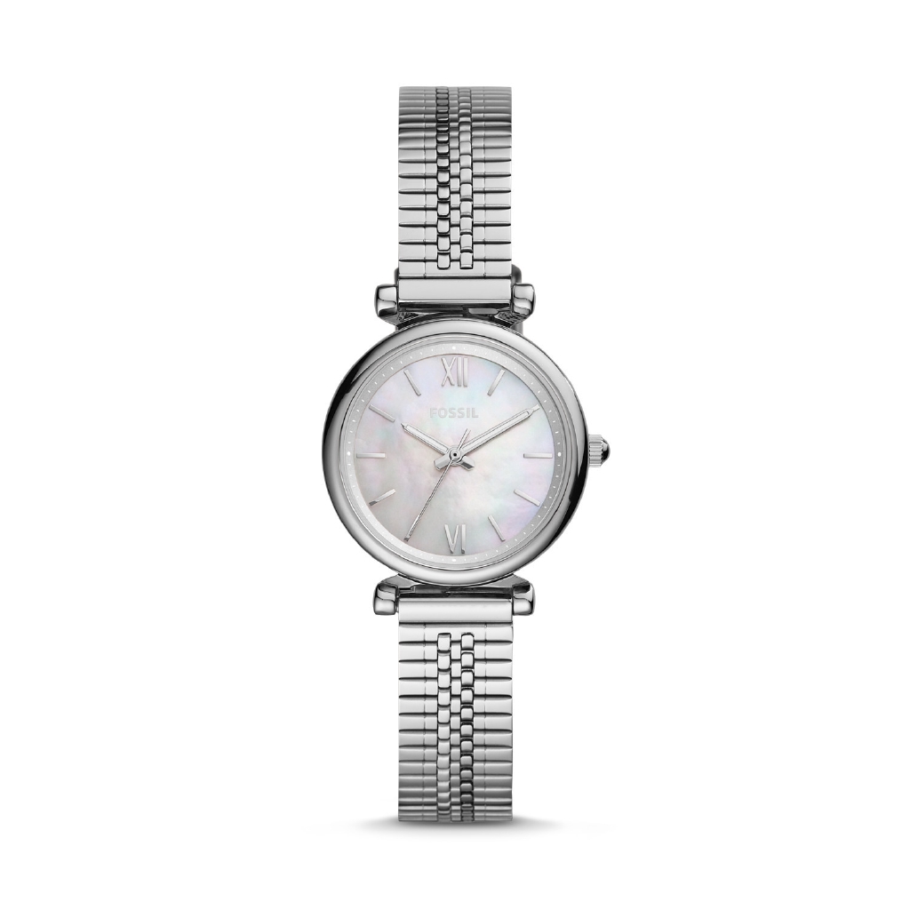 Fossil Carlie Mini Three-Hand Stainless Steel Watch - ES4695 - Jam Tangan Wanita