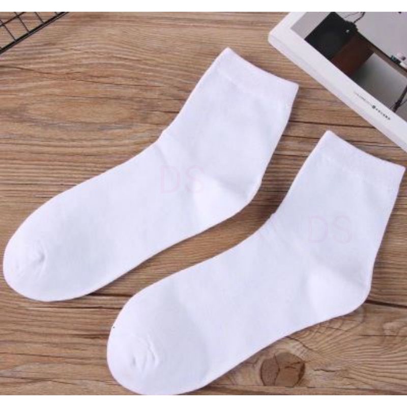 KAOS KAKI PENDEK DI ATAS MATA KAKI POLOS PANJANG ANKLE SOCK DEWASA KAOSKAKI KERJA KANTOR PROMO DS-KANTOR - PUTIH