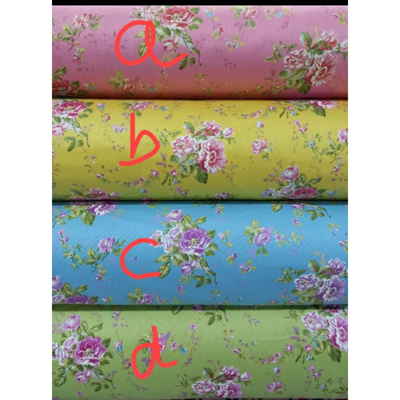 katun jepang tokai senko motif bunga