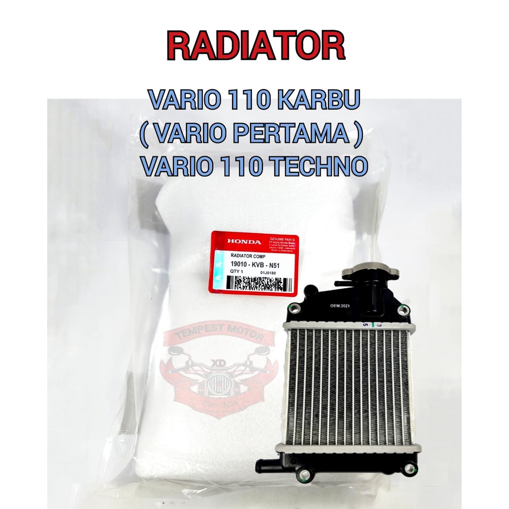 Jual RADIATOR HONDA VARIO 110 KARBU VARIO 110 TECHNO KARBURATOR KUALITAS ORIGINAL HONDA HGP AHM