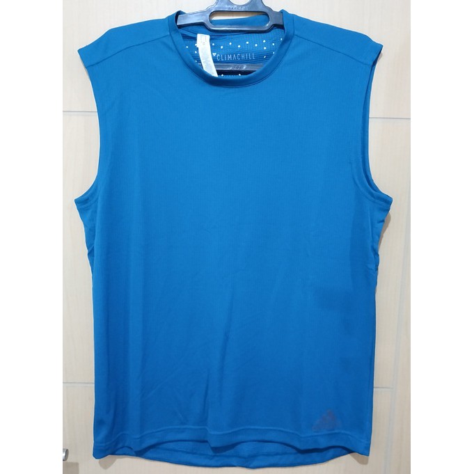 Baju Olahraga Pria Sport Shirt Hijau Adidas Climachill Original Size M