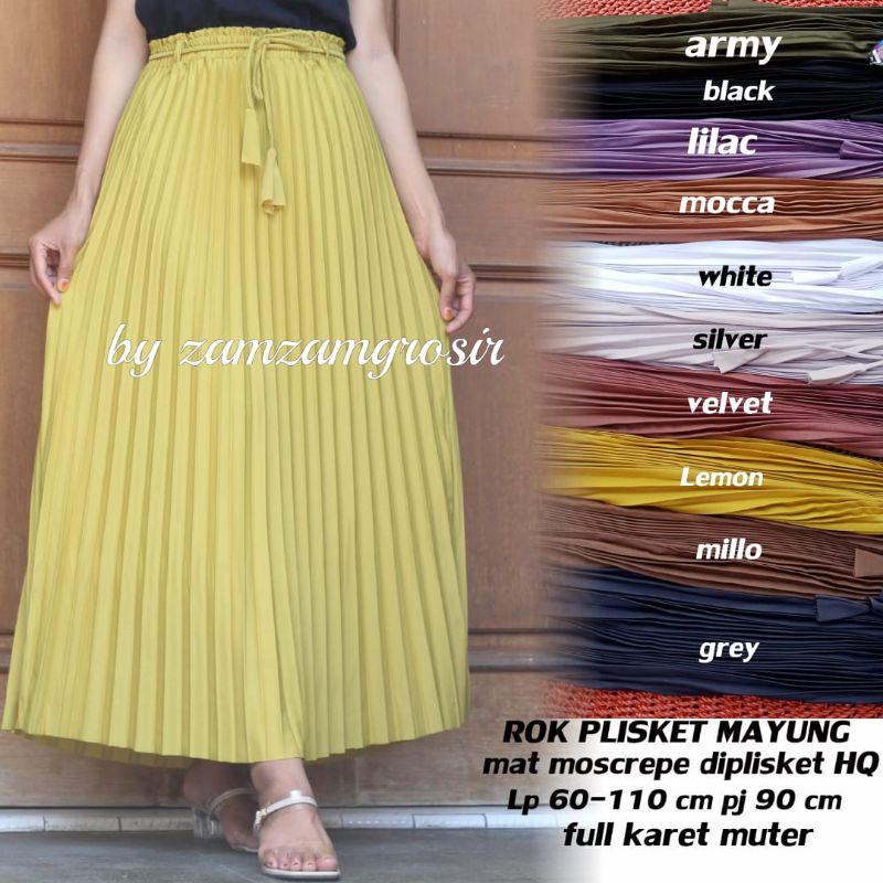 WILA SKIRT PLISKET MAYUNG KEKINIAN