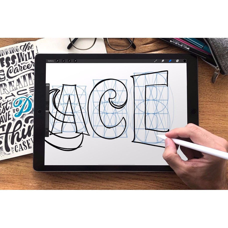 Procreate Brush - Ian Barnard Bundle: Grid Builder, Letter Builder &amp; Letter Stamps