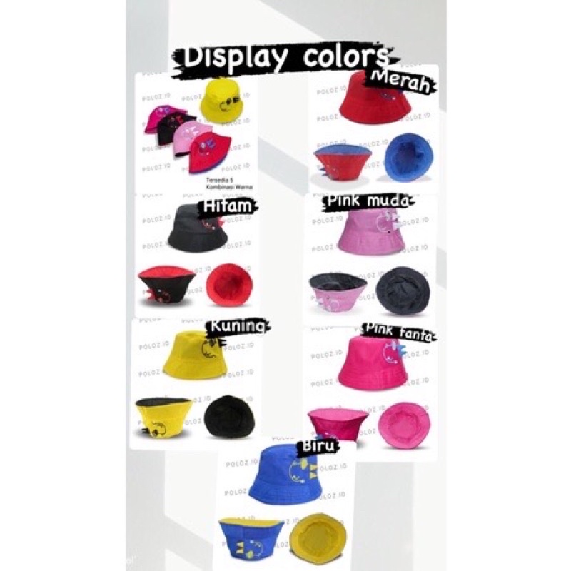 TOPI BUCKET ANAK TOPI BUCKET BAYI TOPI BUCKET ANAK MURAH TOPI BUCKET ANAK DINOSAURUS