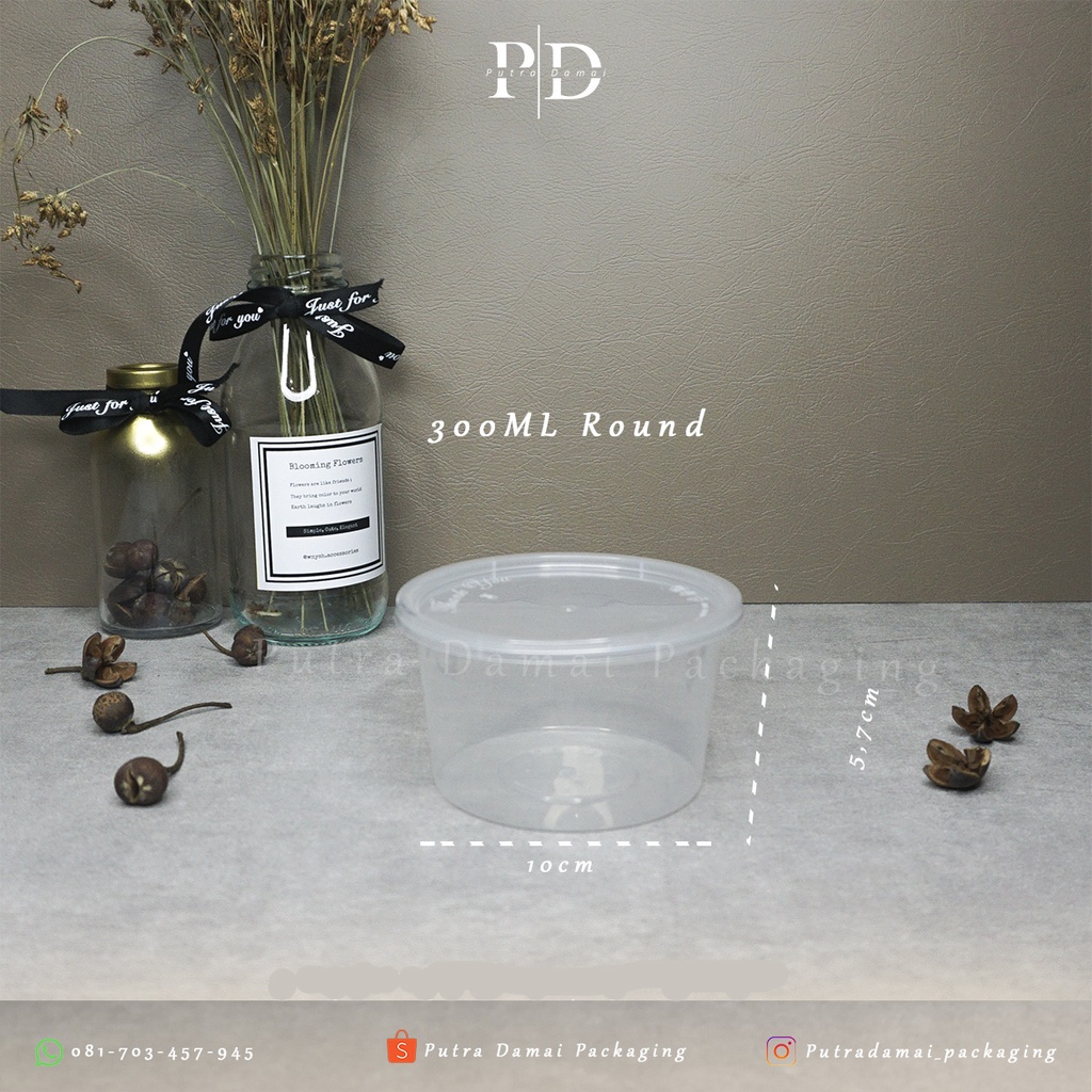 Thinwall Bulat 300 ML food container kotak box makan plastik 300ML
