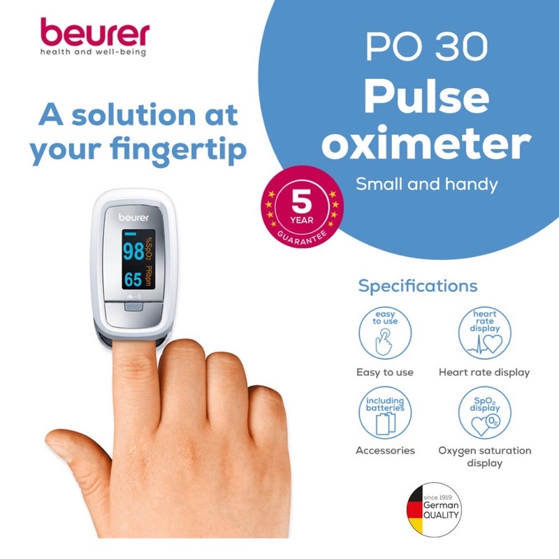 Oximeter Beurer PO 30 / Saturasi Oksigen Beurer PO30/Pulse Oxymetri Beurer