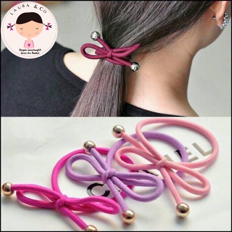 ikat tali kuncir rambut cacing 72pc grosir lusinan-Simpul 12pc