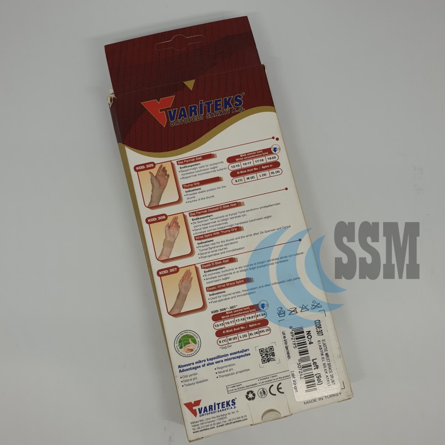 Wrist Support / Variteks Elastic Wrist Brace Splint 307