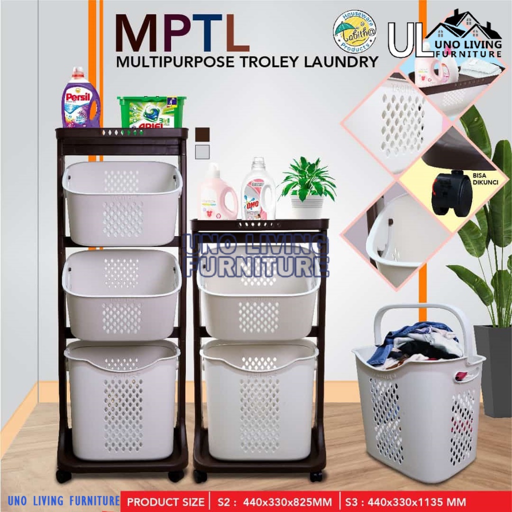 Laundry Basket Rak Keranjang Baju Kotor MPTL TABITHA Murah Original Keranjang Baju Serbaguna Minimalis