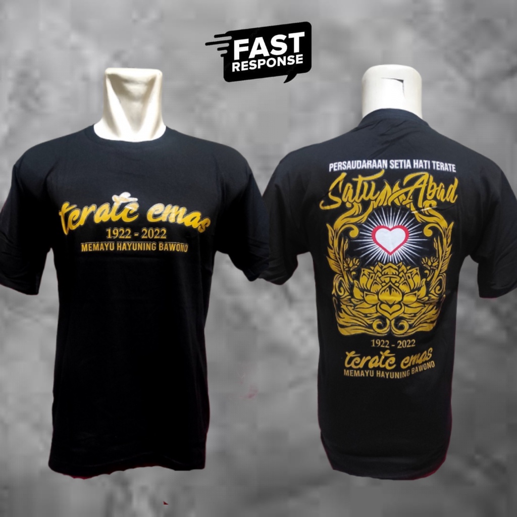 kaos psht satu abad terate emas - kaos psht murahh - kaos psht terate emas simple