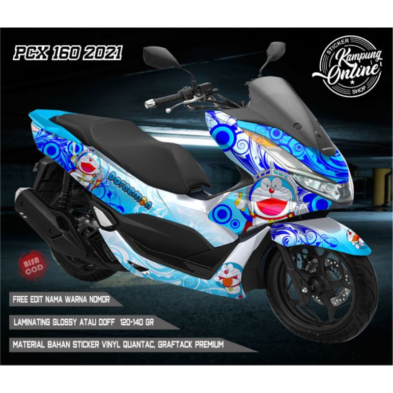 DECAL ALL NEW PCX 160CC VARIASI GRAFIS DORAEMON VARIAN WARNA 888