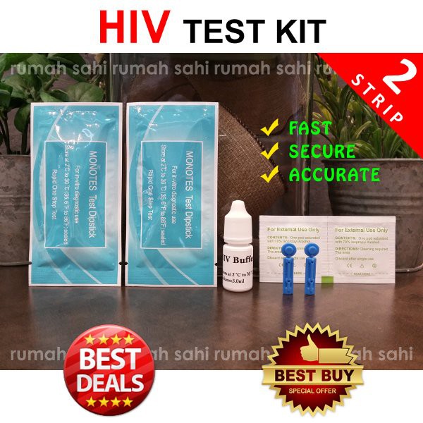 Termurah HIV Test - HIV Strip - Alat Tes HIV - Isi 2 strip Diskon