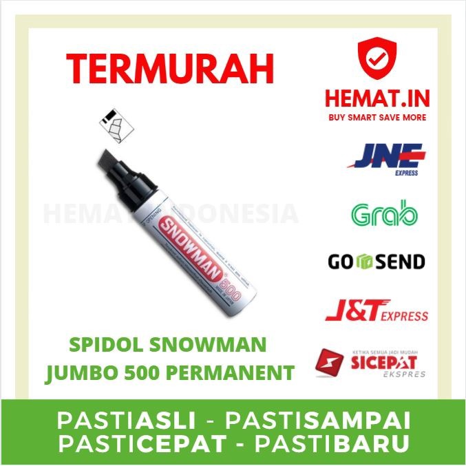 

Unik Spidol Snowman Permanent Marker Jumbo 500 Hitam Hot Sale