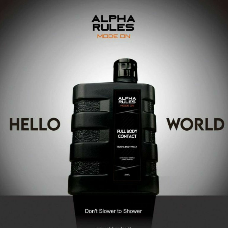 ALPHA RULES FULL BODY CONTACT 250 ml Body wash &amp; shampoo cleaner sabun perawatan pria skincare cowok