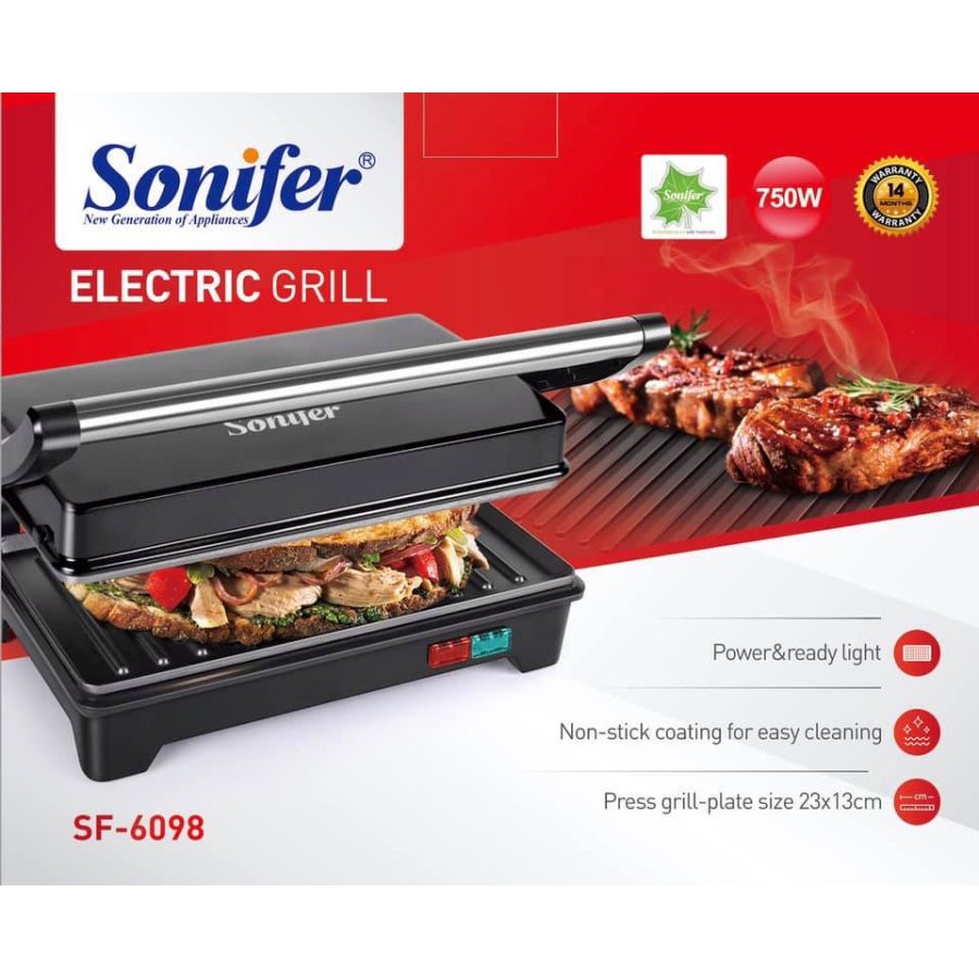 SONIFER SF-6098 ALAT PANGGANG LISTRIK ELECTRIC GRILL SONIFER