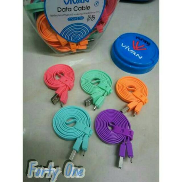 Kabel Data Vivan Usb Micro Samsung Asus Xiaomi Oppo Vivo LG Dan Andoid, Dll