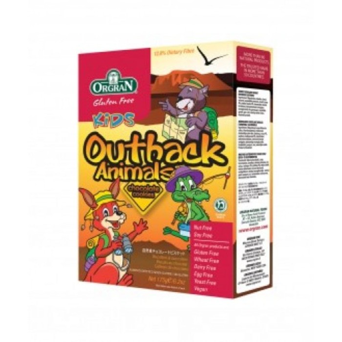 

Orgran, Gluten Free Outback Animals Chocolate Cookies (175gr)
