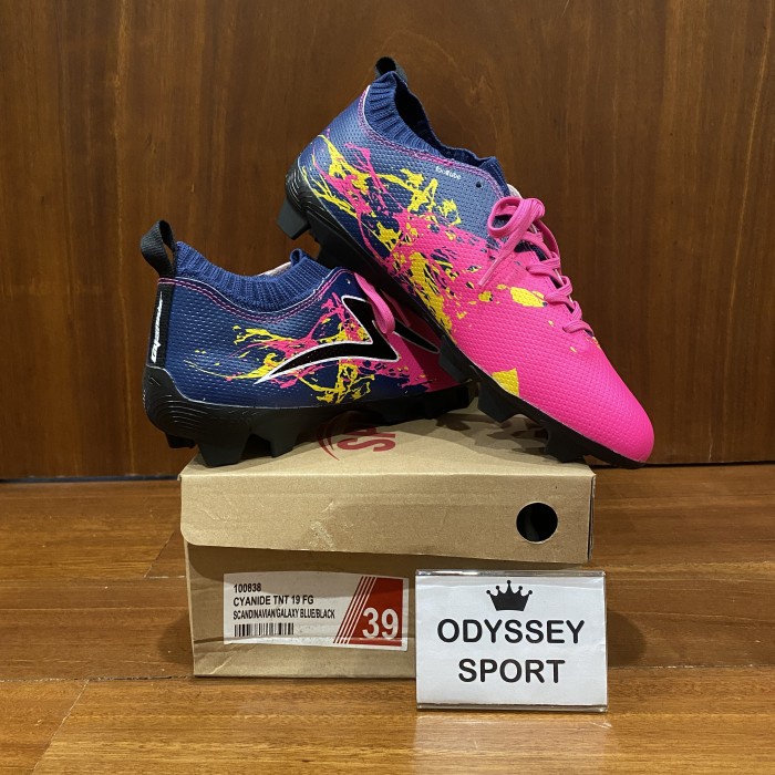 Sepatu Bola Specs Cyanide TNT 19 FG (Scandinavian / Blue / Black) - 39