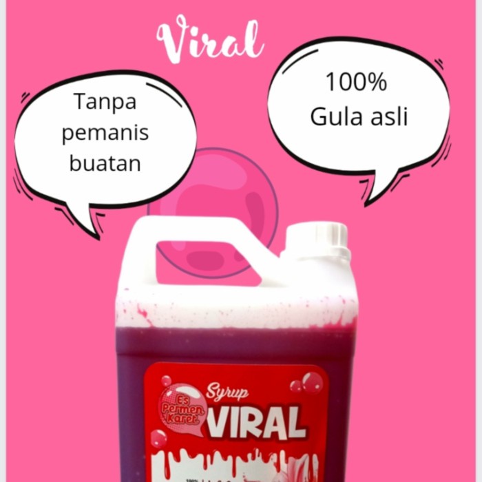 

sirup es permen karet viral surabaya 5 liter