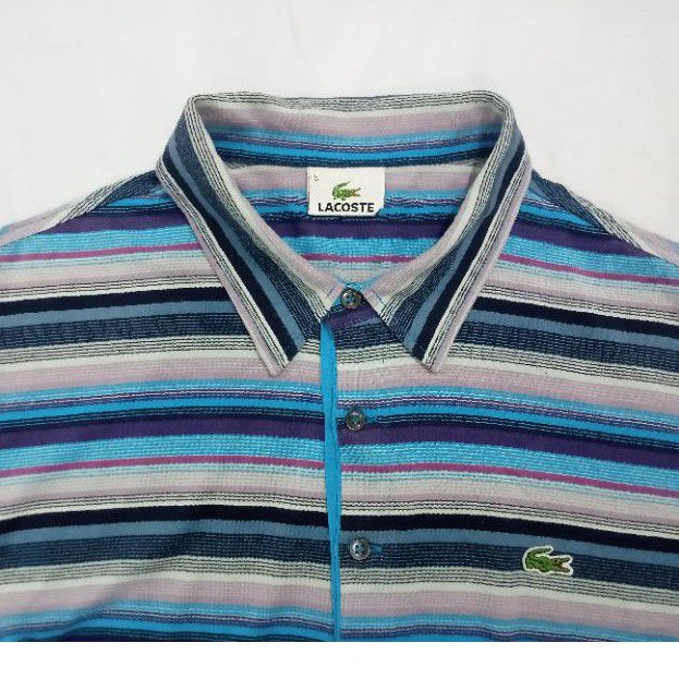 pakaian pria polo shirt bisnis merek lacoste original kaos kerah super premium second hand like new