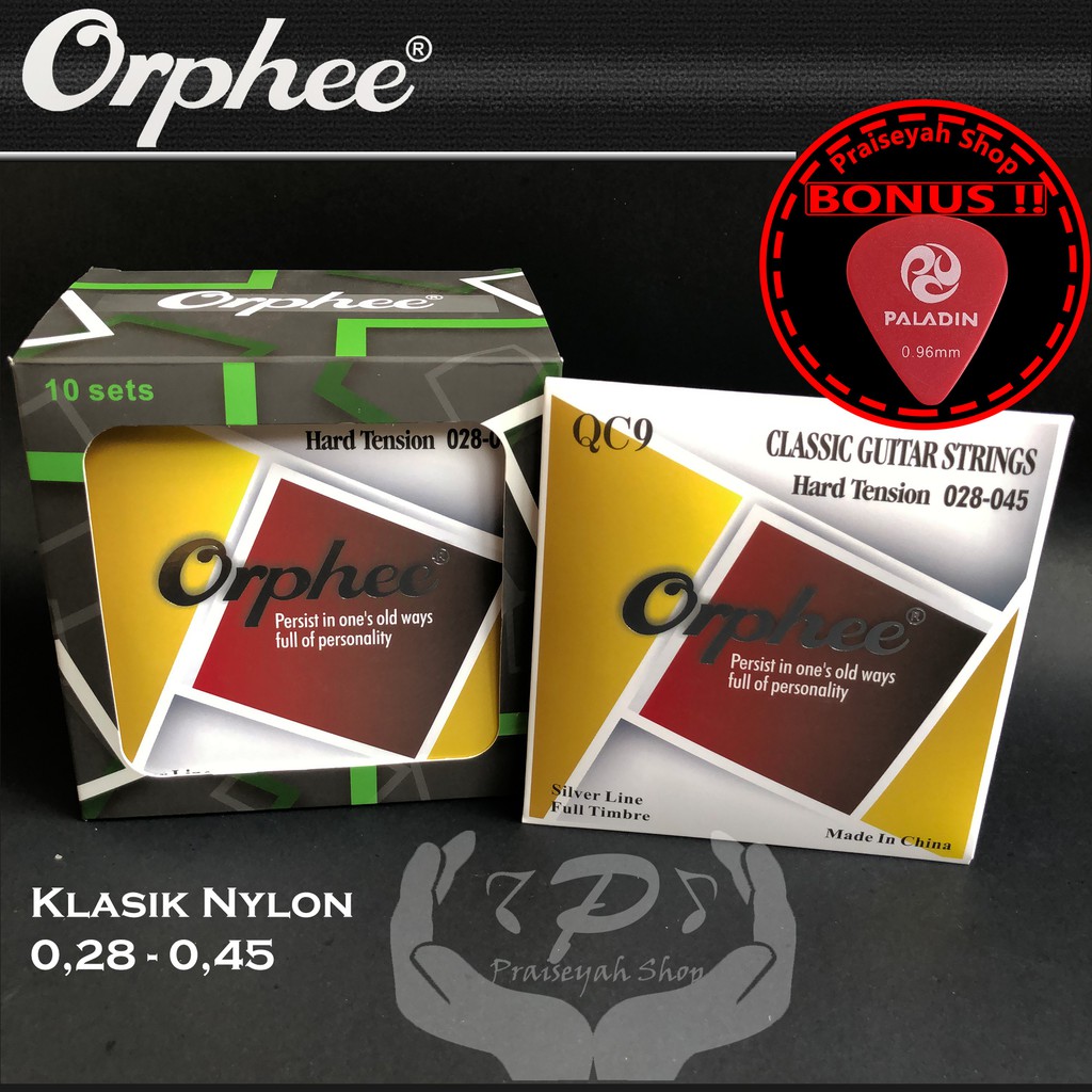 Senar Nylon Gitar Akustik Klasik Orphee QC9 Original QC 9 Nilon