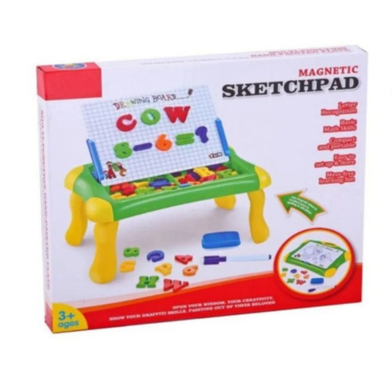 MAINAN ANAK PAPAN TULIS MAGNET STANDING MAGNETIC SKETCHPAD