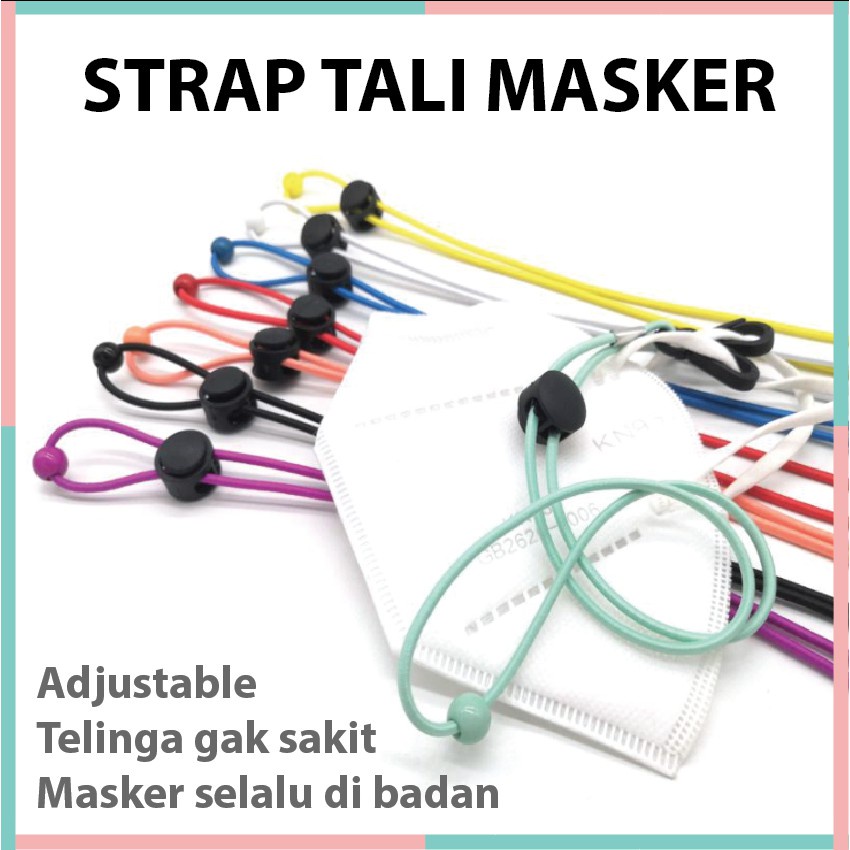 Tali Strap Gantung Masker Wajah Adjustable Aksesoris Hijab