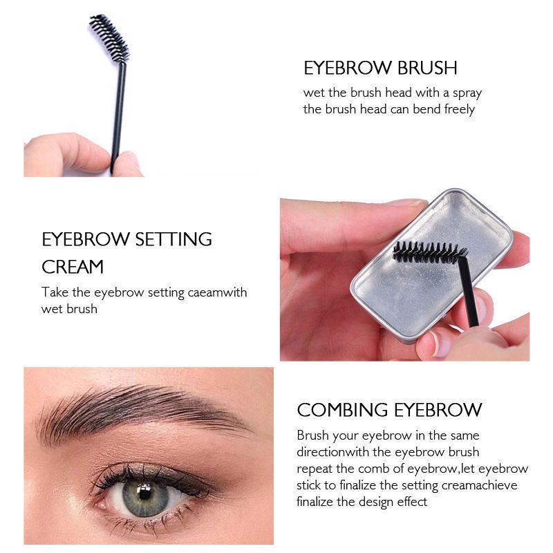 IBCCCNDC Original Brow 3D Styling Cream Colorless And Durable Eyebrow Gel Pomade Waterproof Longlasting