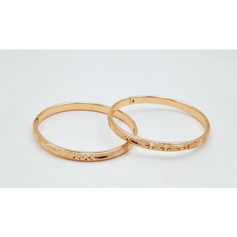 3pcs Gelang Keroncong Titanium Lapis Emas Premium Quality ANTI KARAT 62139