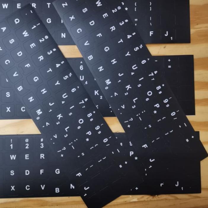 ● Stiker Keyboard US untuk keyboard jepang atau arabian cocok untuk semua jenis laptop ➩