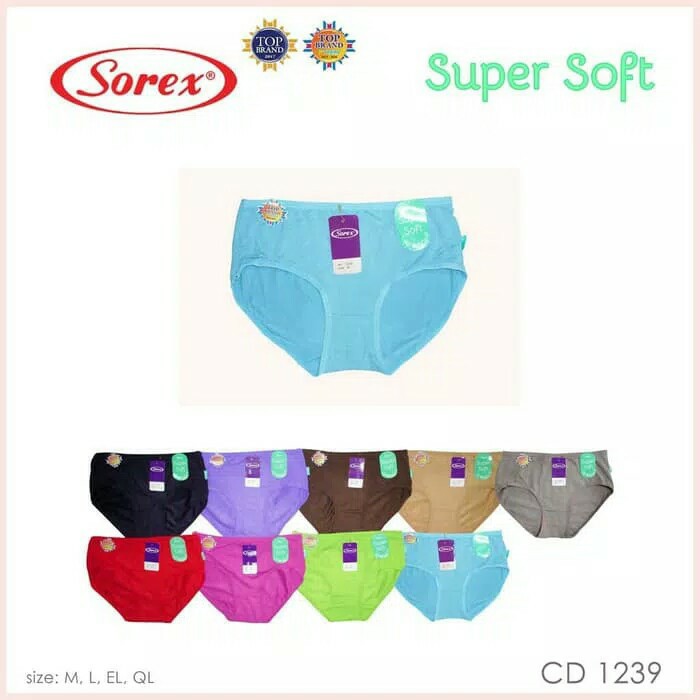 Unik Celana dalam/CD SOREX super soft 1239 CD sorex satuan = QL /XXL polos Murah