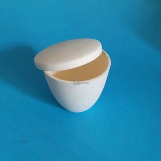 CAWAN KRUSIBEL ALUMINA 100 ML DENGAN TUTUP CORUNDUM