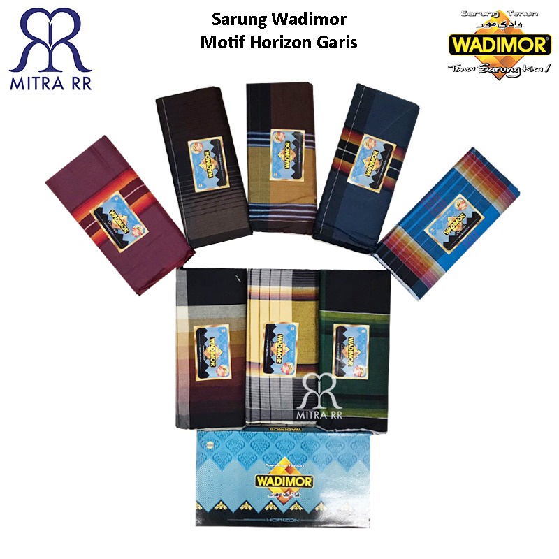 Sarung Wadimor Motif Horizon Garis / Horizon Gradasi Sarung Tenun Dewasa Grosir / Ecer