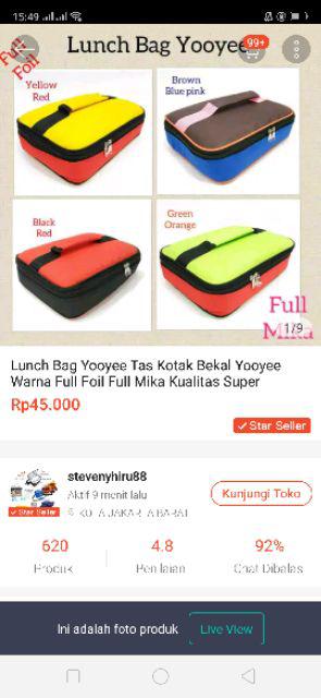 Lunch Box Sekat 3 Yooyee 633 Anti Tumpah Yooyee Mini  Sekat 3 Lunch Box