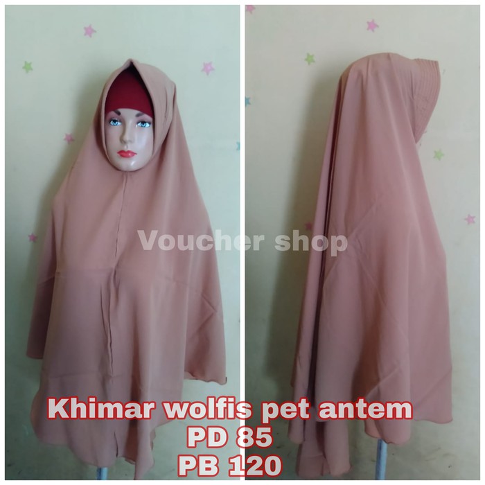SALE Khimar wolfis pet antem khimar pet bergo khimar syari - Beige