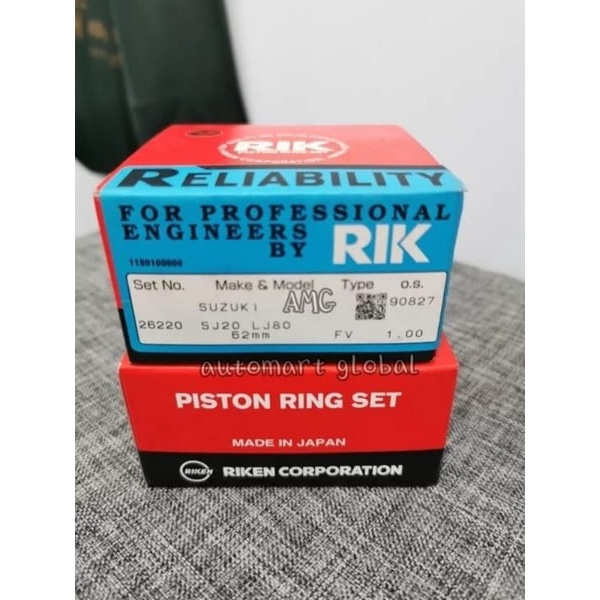 ring piston jimny kodok lj80 riken japan