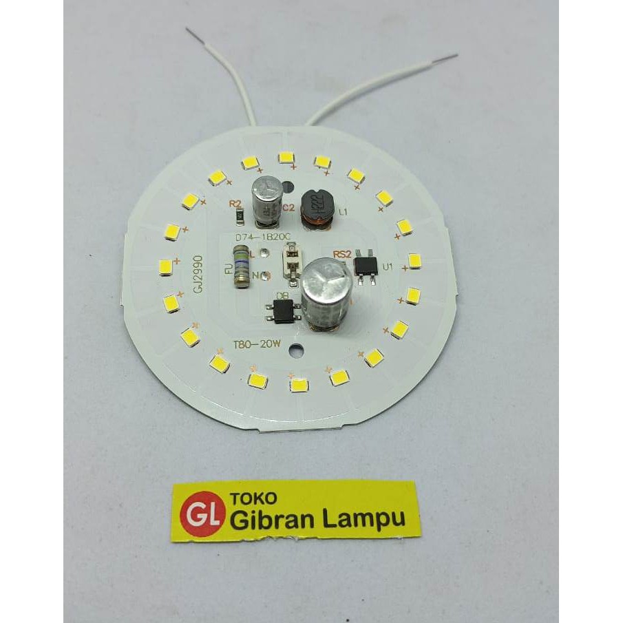 PCB Mata Lampu LED 20w KW1 Tanpa Driver - DOB LED AC 20 Watt Langsung 220V (ACR)