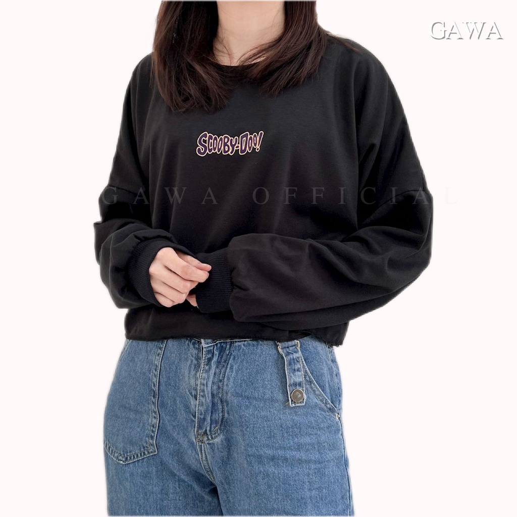 SWEATER CROP SCOOBY DOO WANITA GAWAOFFICIAL