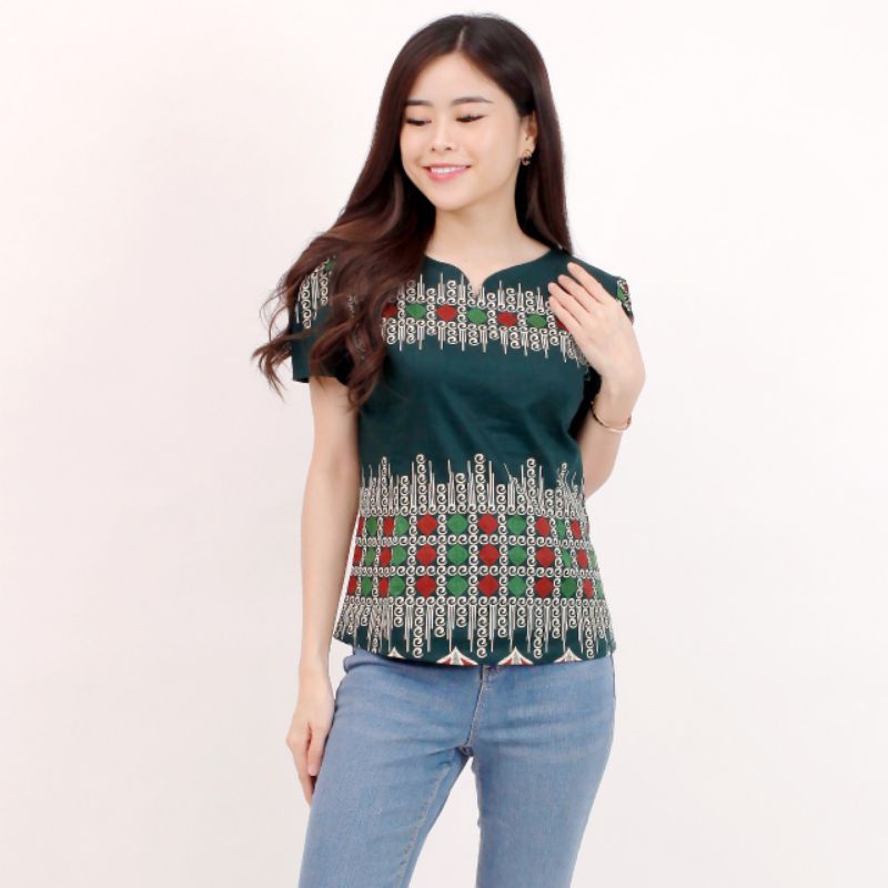 Batik wanita - Atasan blouse batik wanita fashion 632-6