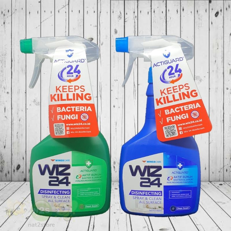 (Original) wiz 24 disinfektan / disinfektan wiz 24 / wiz 24 air disinfektan 450ml / wiz 24 wings