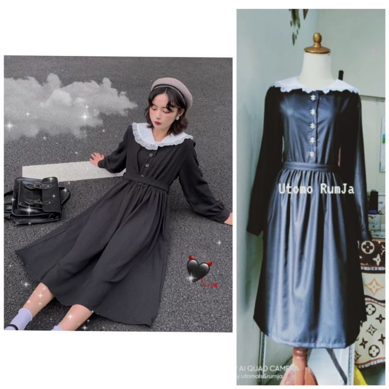 utomorumja Harajuku Dress Gothic Lolita Style Seifuku Dress Seragam Sekolah Jepang