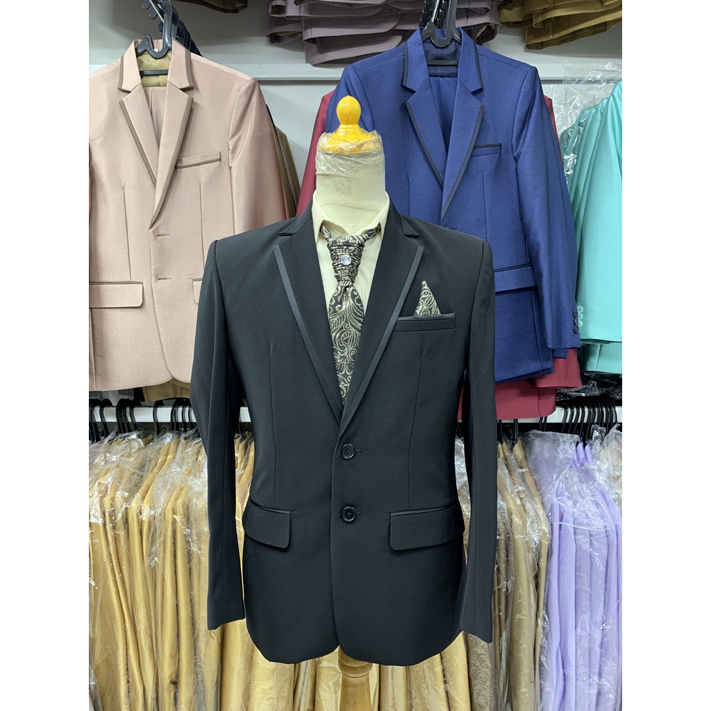 Jual Jas Hitam Lis Jas Wedding Jas Kuliah Jas Wisuda Jas Blazer Jas Formal Setelan Celana Jas 0091