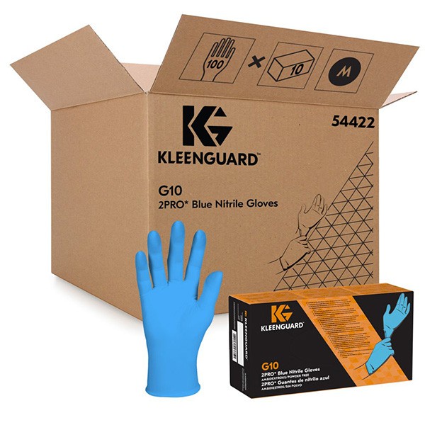 Sarung Tangan Kleenguard G10 2Pro Blue Nitrile Gloves