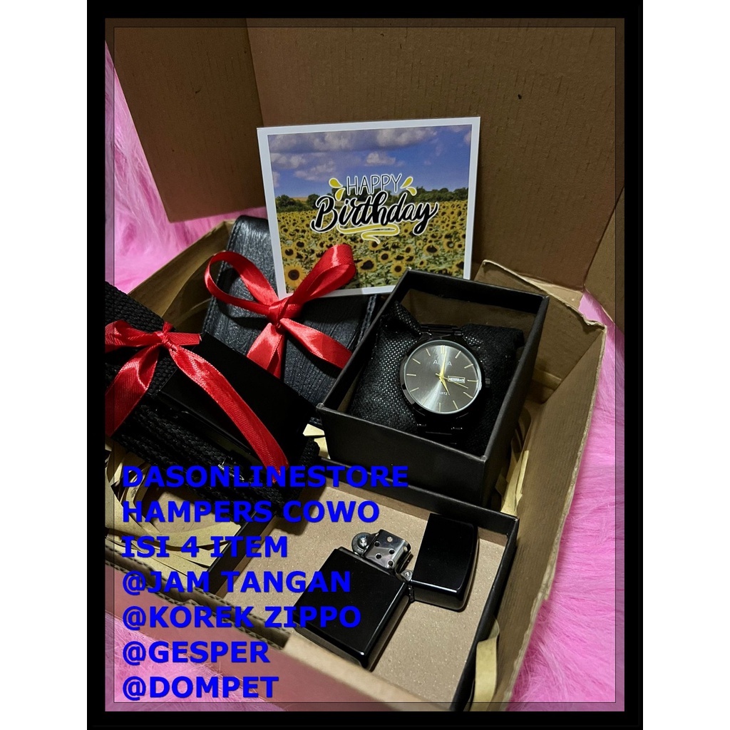 

Hampers kado ulang tahun cowok / hampers black / kado anniversary cowo - Paket 7, BIRTHDAY MURAH