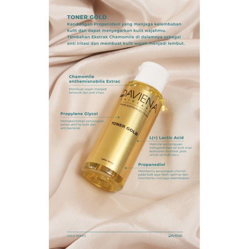 Toner Gold Series Daviena Skincare Davienaskincareofficial Davina Devina Daviena